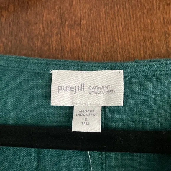 NWT J.jill, Purejill garment dyed linen dress, Sz. S Tall - Picture 4 of 8